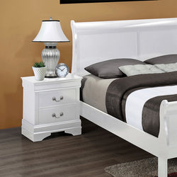 LOUIS PHILLIP NIGHT STAND IN WHITE (V)