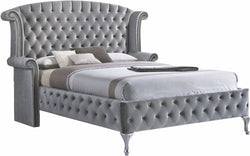 DIAMOND PALACE BED IN GREY