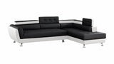 S4545 BLACK AND WHITE SECTIONAL SOFA SET