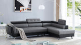 S4545 GREY AND BLACK SECTIONAL SOFA SET