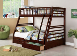 Twin Over Full Bunk Bed with 2 Drawers (V)