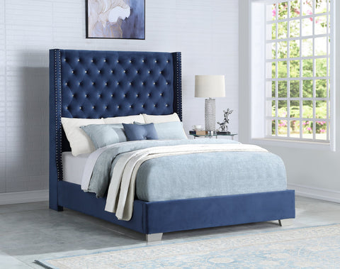 6FT DIAMOND BED IN BLUE