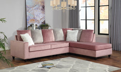CINDY SECTIONAL SOFA SET IN PINK
