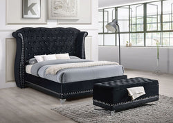 63" HIGH LUXOR BED IN BLACK